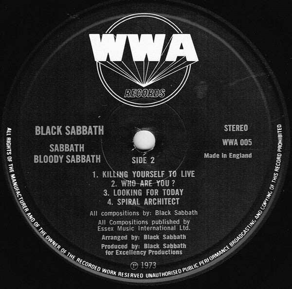 Black Sabbath : Sabbath Bloody Sabbath (LP, Album, RP, Gat)