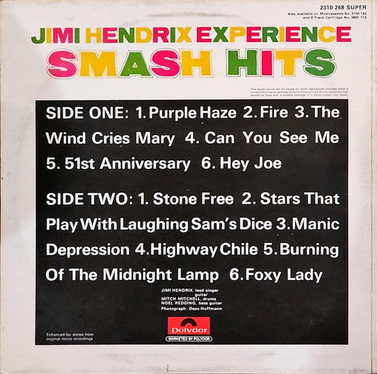 The Jimi Hendrix Experience : Smash Hits (LP, Comp)