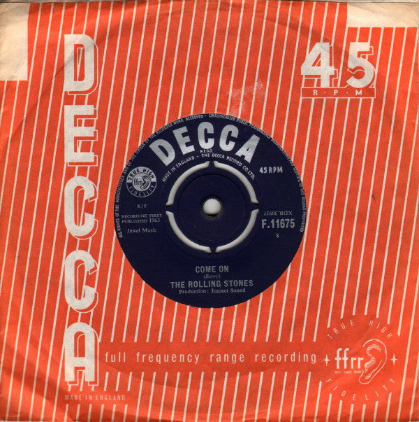 The Rolling Stones : Come On (7", Single, RP)