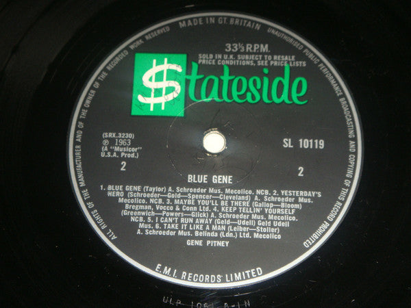 Gene Pitney : Blue Gene (LP, Mono, RE)