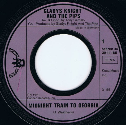 Gladys Knight And The Pips : Midnight Train To Georgia (7", Single)