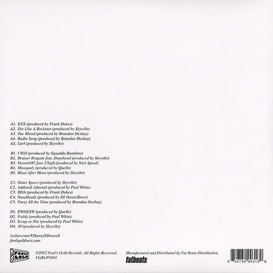 Danny Brown (2) : XXX (2xLP, Album, Gat)
