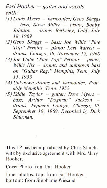 Earl Hooker : His First And Last Recordings (LP, Comp)