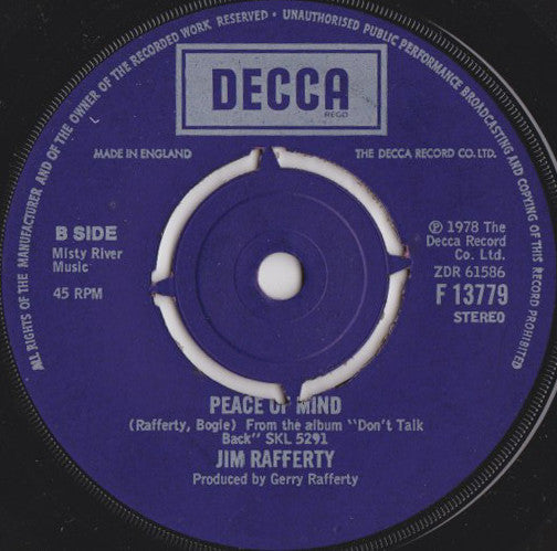 Jim Rafferty : (Don't Let Another) Good Day Go By (7", Single)