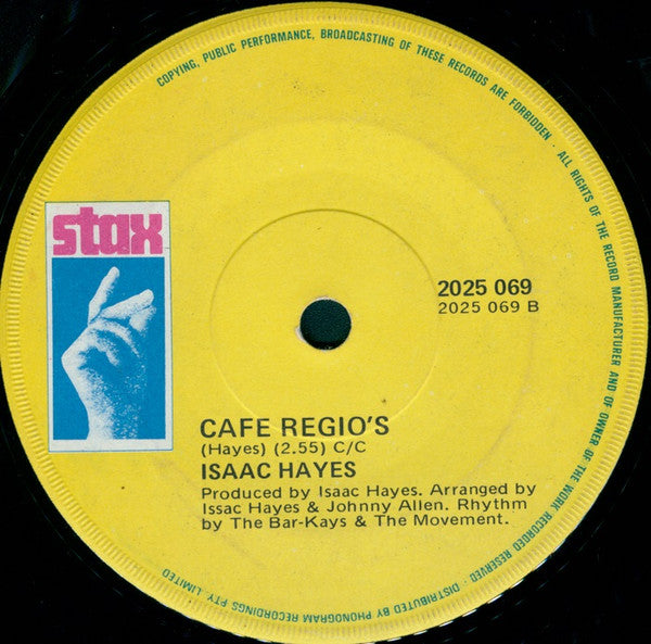 Isaac Hayes : Theme From Shaft (7", Single)