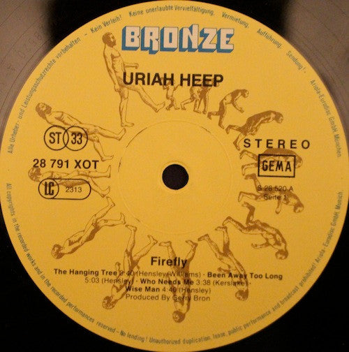 Uriah Heep : Firefly (LP, Album, RP, Gat)