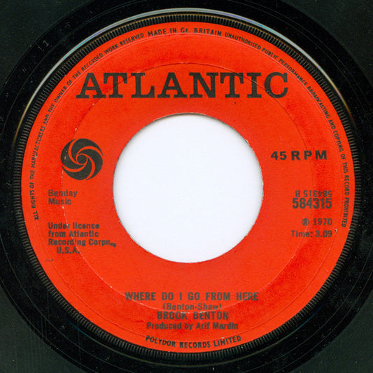 Brook Benton : Rainy Night In Georgia (7", Single, Lar)