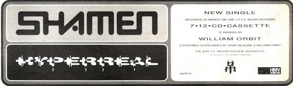 The Shamen : Hyperreal (12", Single)