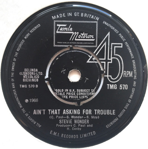 Stevie Wonder : Blowin' In The Wind (7", Single)