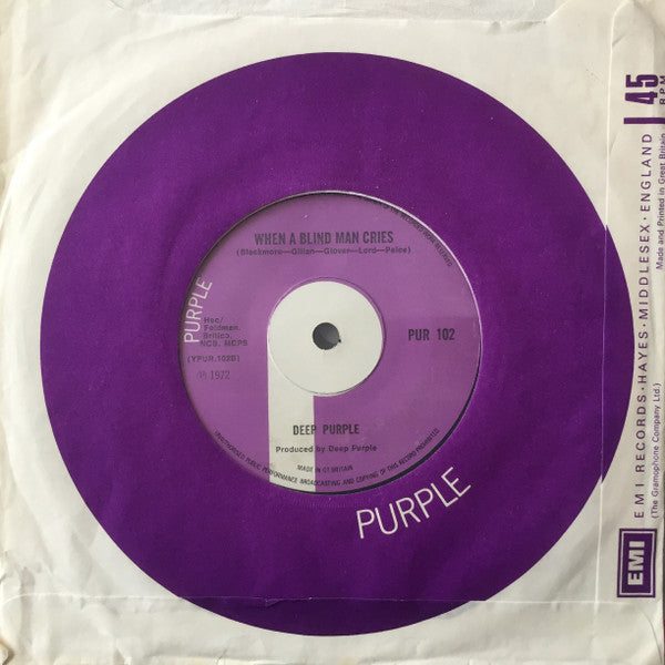 Deep Purple : Never Before (7", Single, Sol)