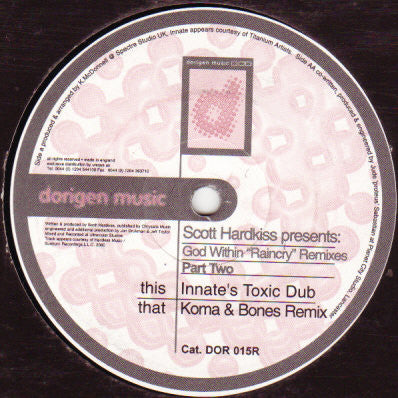 Scott Hardkiss Presents God Within : Raincry (Remixes Part Two) (12")