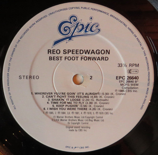 REO Speedwagon : Best Foot Forward (LP, Comp)