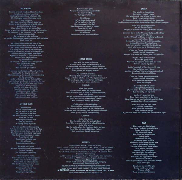 Joni Mitchell : Blue (LP, Album, RE, Gat)