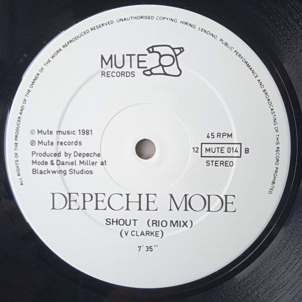 Depeche Mode : New Life (Re Mix) / Shout! (Rio Mix) (12", Single)