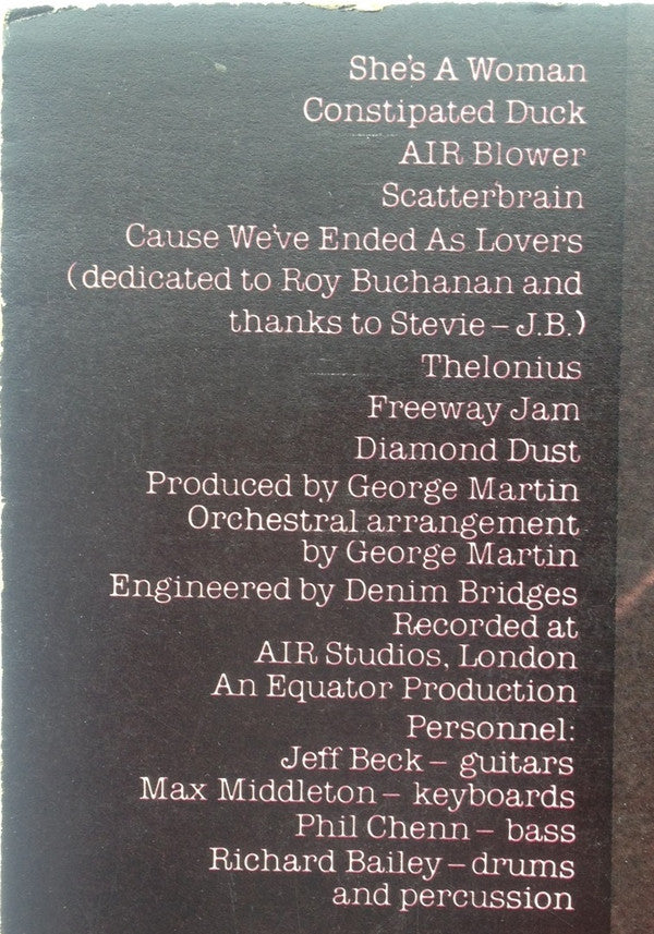 Jeff Beck : Blow By Blow (LP, Album, Yel)