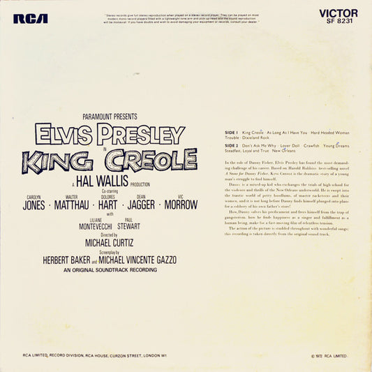 Elvis Presley : King Creole (LP, Album, RE, Ele)