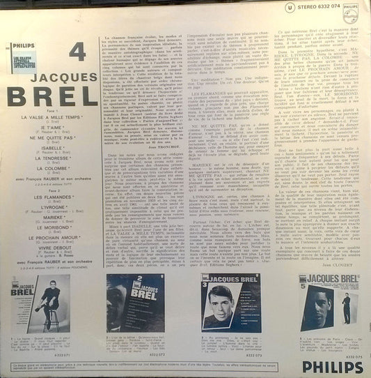 Jacques Brel : N° 4 (LP, Comp, RE)