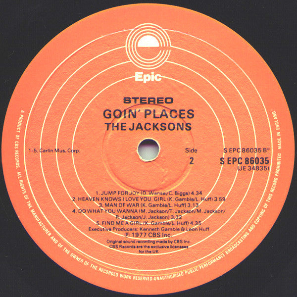 The Jacksons : Goin' Places (LP, Album, Gat)