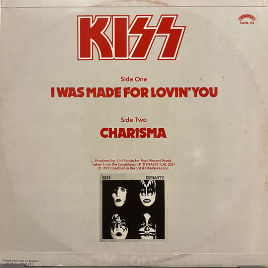 Kiss : I Was Made For Lovin' You (12", Single)