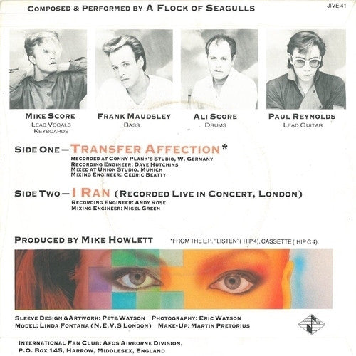 A Flock Of Seagulls : Transfer Affection (7", Single)