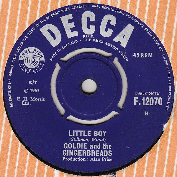 Goldie & The Gingerbreads : Can't You Hear My Heartbeat (7", Single)