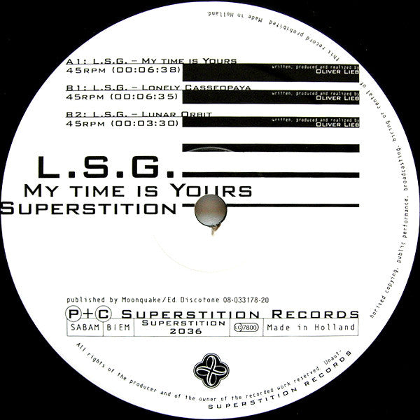 L.S.G. : My Time Is Yours (12")
