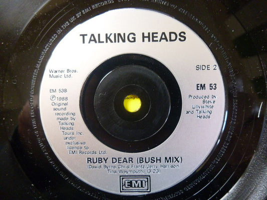 Talking Heads : (Nothing But) Flowers / Ruby Dear (Bush Mix) (7", Single, Sil)