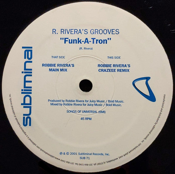 Robbie Rivera : Funk-A-Tron (12")