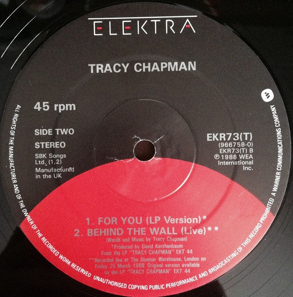 Tracy Chapman : Fast Car (12", Single)