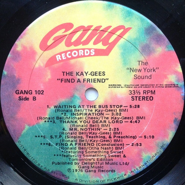 The Kay-Gees : Find A Friend (LP, Album, Gat)