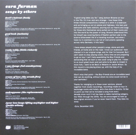 Ezra Furman : Songs By Others (12", RSD, Ltd, S/Edition, Cle)