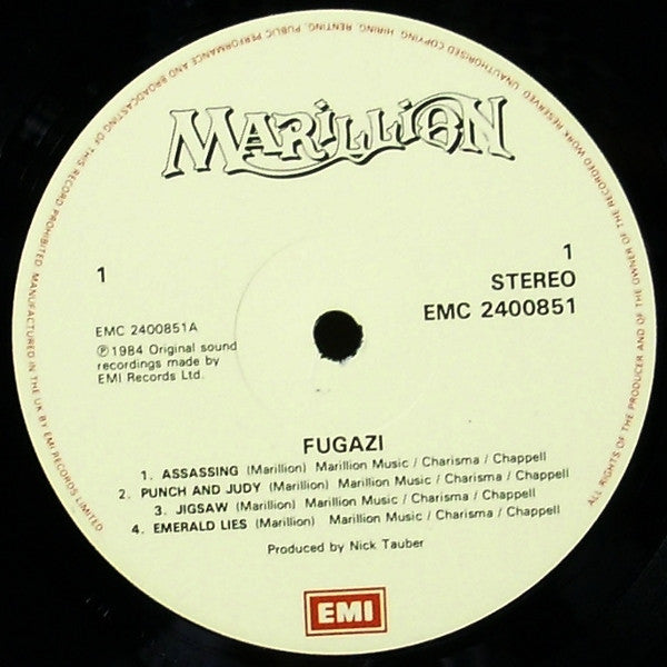 Marillion : Fugazi (LP, Album, Gat)