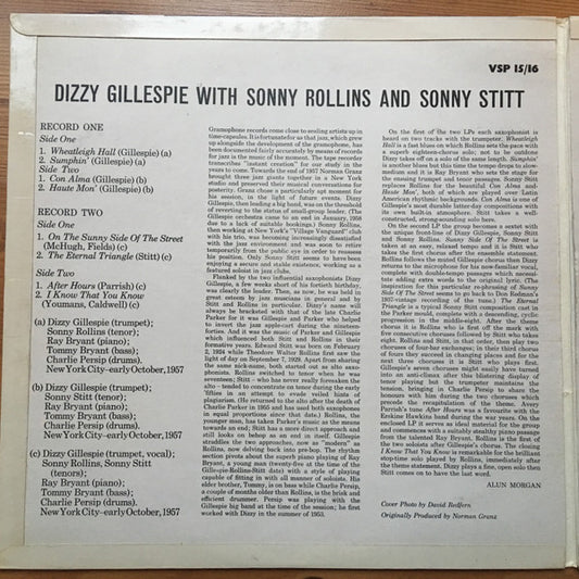 Dizzy Gillespie, Sonny Rollins & Sonny Stitt : Dizzy Gillespie With Sonny Rollins And Sonny Stitt (2xLP, Comp)