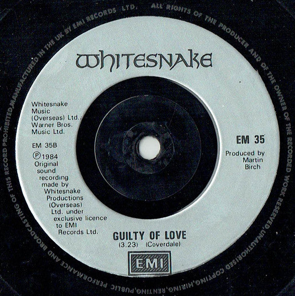 Whitesnake : Here I Go Again (USA Single Remix) (7", Single, Inj)