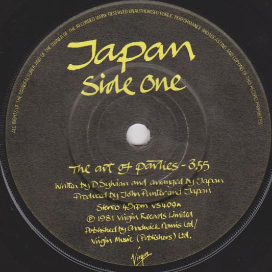 Japan : The Art Of Parties (7", Single, Fol)