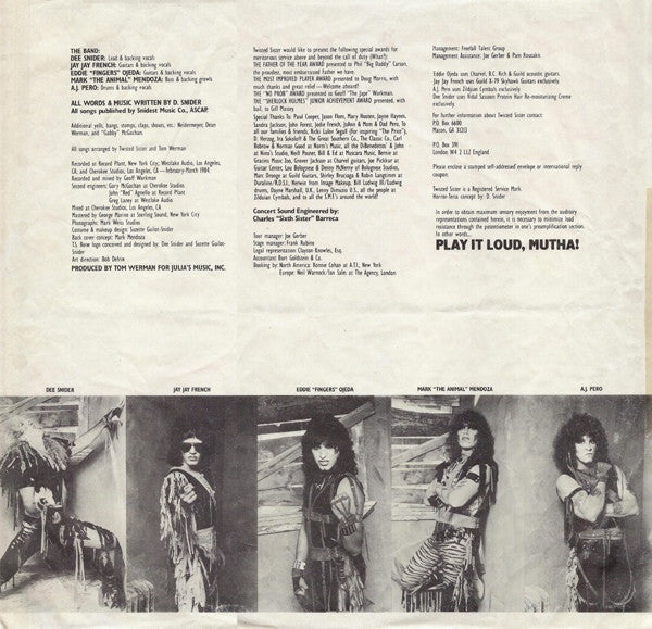 Twisted Sister : Stay Hungry (LP, Album)