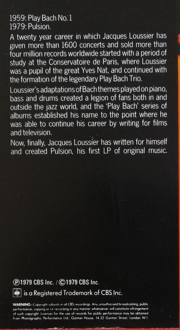 Jacques Loussier : Pulsion (LP, Album)