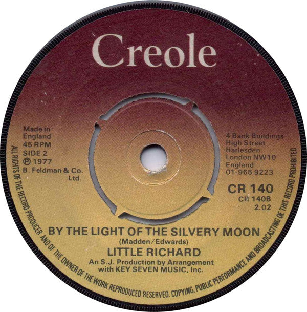 Little Richard : Good Golly Miss Molly / Rip It Up / By The Light Of The Silvery Moon (7", Single)