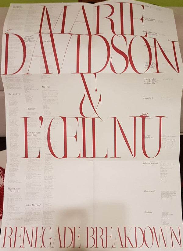 Marie Davidson & L'Œil Nu : Renegade Breakdown (2xLP, Album)