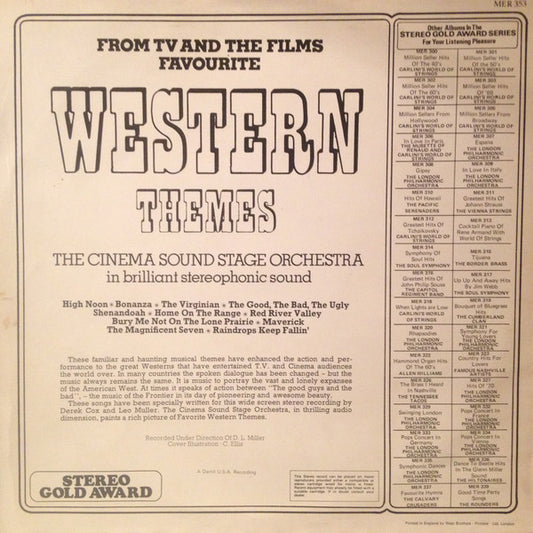 The Cinema Sound Stage Orchestra : Favourite TV And Film Western Themes (LP)