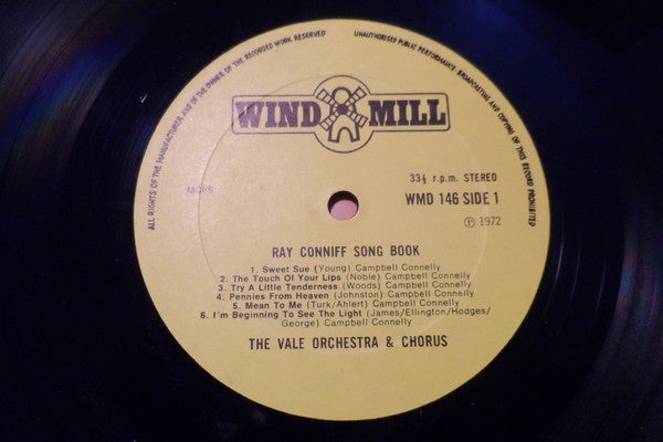 The Vale Orchestra With Singers & Chorus : The Ray Conniff Song Book (LP, Album)