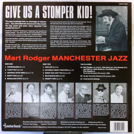 Mart Rodger Manchester Jazz : Give Us A Stomper Kid! (LP, Album)