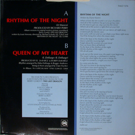DeBarge : Rhythm Of The Night (12")