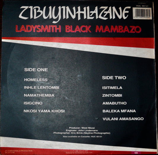 Ladysmith Black Mambazo : Zibuyinhlazane (LP, Album)
