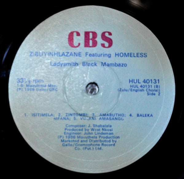 Ladysmith Black Mambazo : Zibuyinhlazane (LP, Album)
