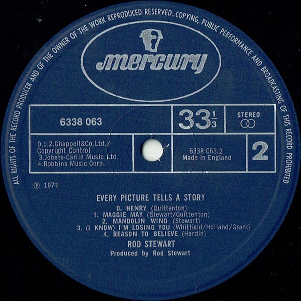 Rod Stewart : Every Picture Tells A Story (LP, Album, Blu)