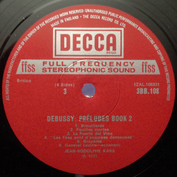 Debussy*, Jean-Rodolphe Kars : The Preludes (2xLP + Box)