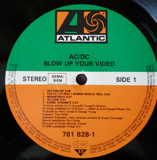 AC/DC : Blow Up Your Video (LP, Album)