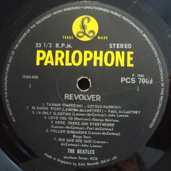 The Beatles : Revolver (LP, Album, Mono)