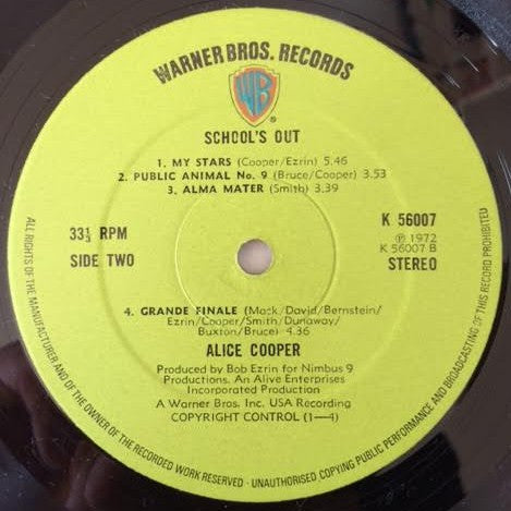 Alice Cooper : School's Out (LP, Album)
